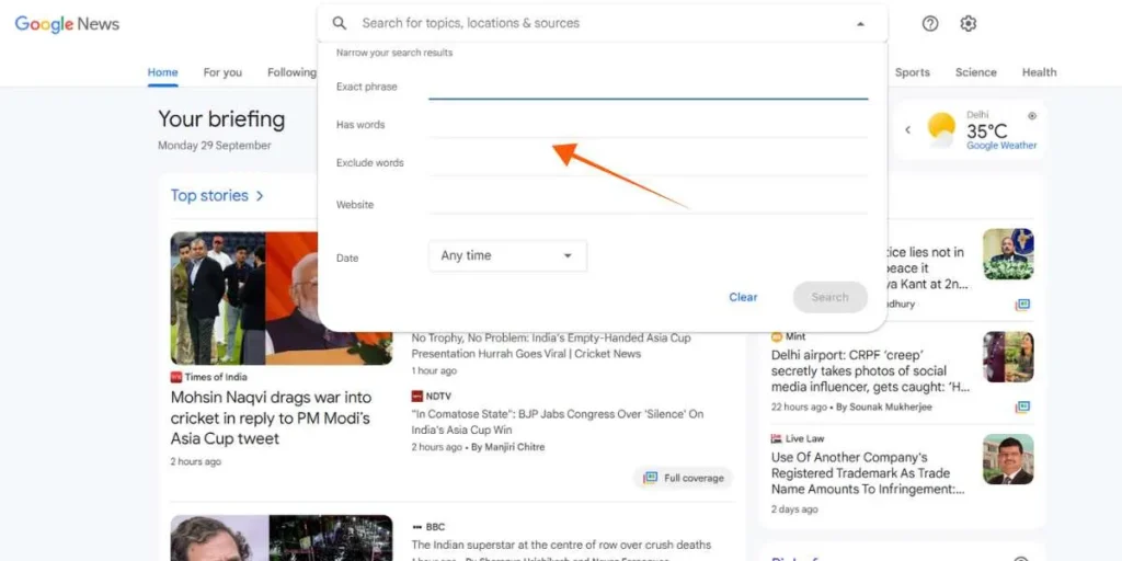 Find Trending News for a News Portal