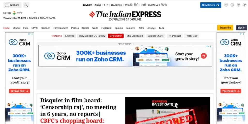 Top News Websites in India