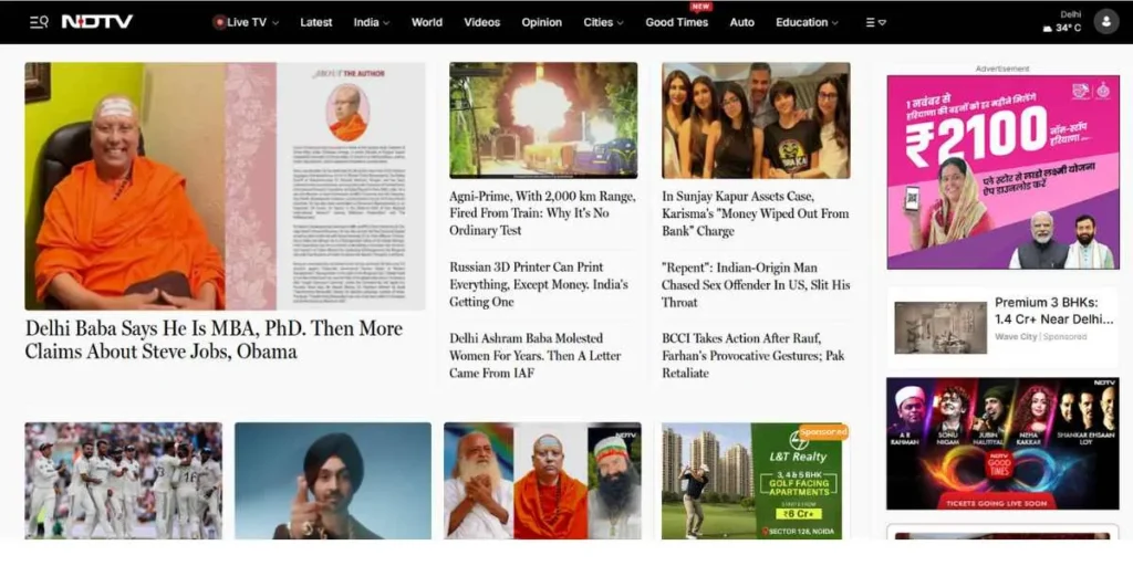 Top News Websites in India
