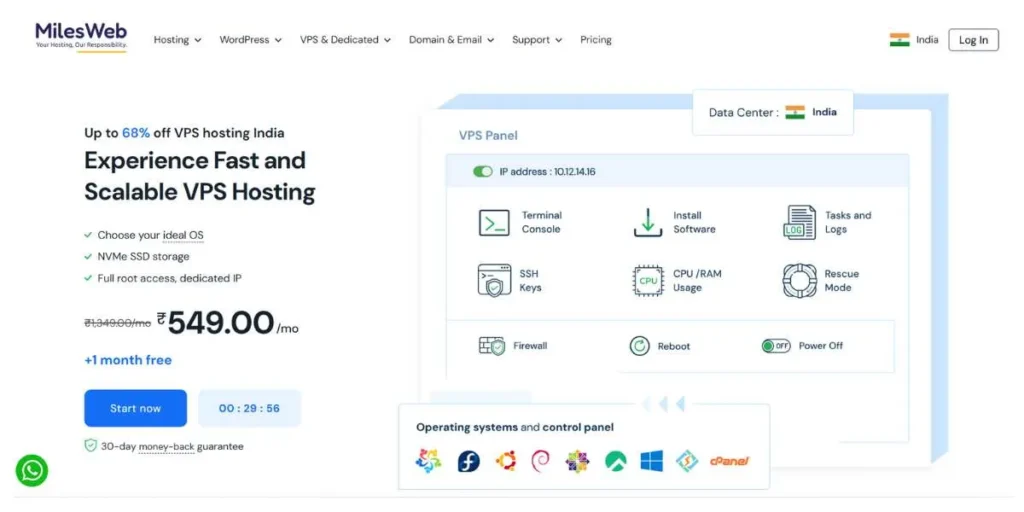 VPS Hosting Providers in India