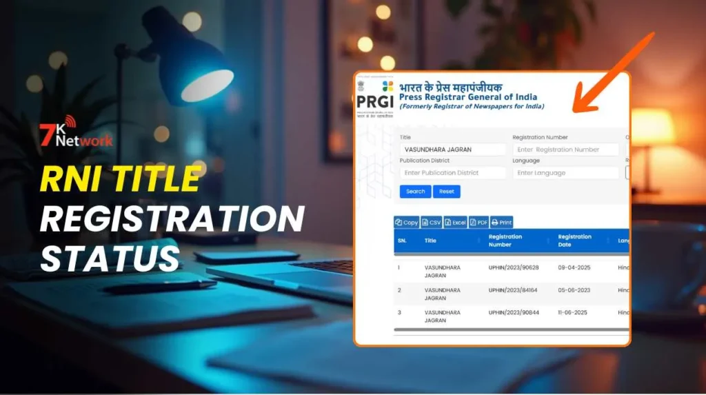 RNI Title Registration Status