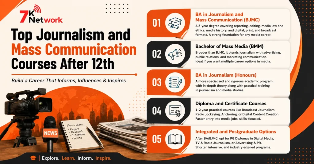 Journalism and Mass Communication Courses After 12th
